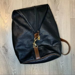 Gucci rare Vintage 80’s leather black and brown backpack large